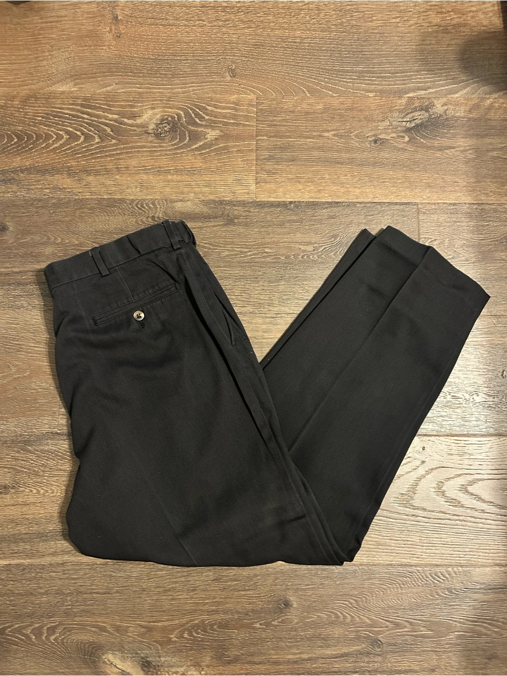 TravelSmith Men's Black Dress Pants — Straight Fit
